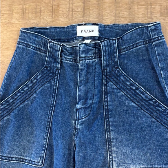 FRAME Cropped Mid-Rise Slim-Leg Jeans Size 27 Womens Designer Spring Summer - Picture 6 of 8